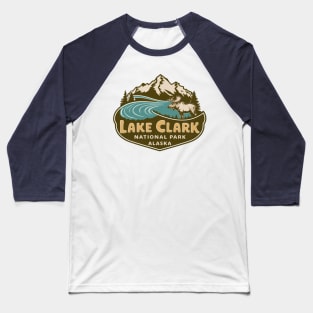 Lake Clark National Park Vintage Emblem Baseball T-Shirt